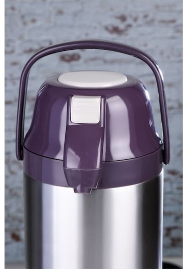 Çift Katlı Paslanmaz Çelik 4.5 Litre Termos Mor Ckr2009