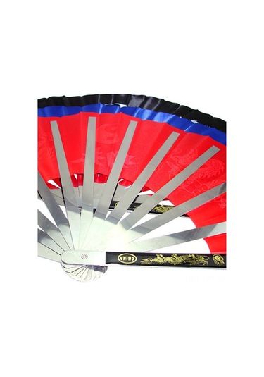 Yaleker Stainless Steel Çerçeveli Nylon Kumaşlı Katlanabilir 35cm Tai Chi Spor Dans Gösteri Fani - Kırmızı Diğer