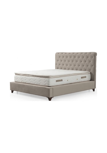 140x200 Deluxe Baza+başlık+yatak Bej