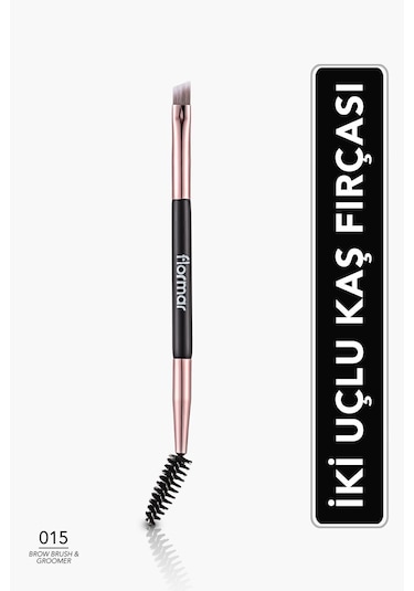 Flormar Ergonomik Uçlu 2'si 1 Arada Kaş Fırçası 015 Brow Brush & Groomer