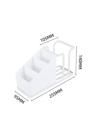 Cbtx Kahve Kağıdı Bardağı İçin Tek Kullanımlık Bardak Tutucu Karbon Çelik Raf Masaüstü Rafı - Beyaz