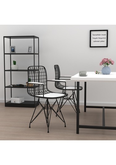 Knsz Kafes Tel Sandalyesi 1 Li Mazlum Syhbyz Kolçaklı Ofis Cafe B
