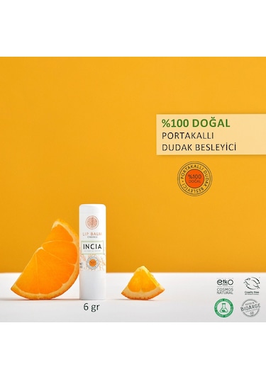 Incıa Doğal Portakallı Dudak Besleyici 6gr