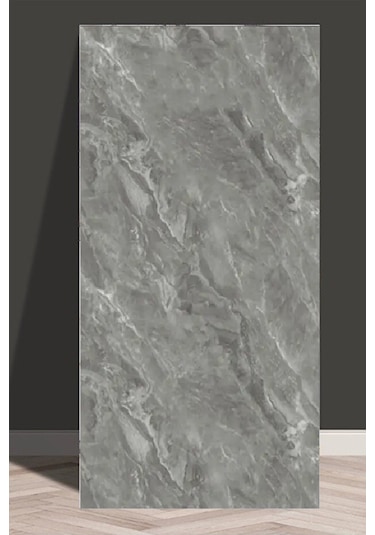 10 Adet 60x30 Kendinden Yapışkanlı Gri Pvc Panel Gri