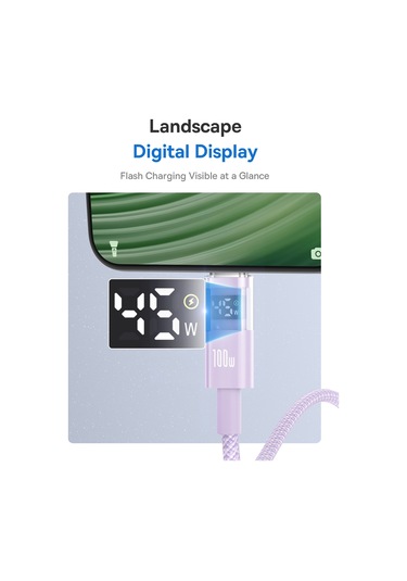 Baseus Dispaly Iı 2m 100w Kablo Veri Aktarımı Usb-a'dan Usb-c'ye Hızlı Şarj Kablosu