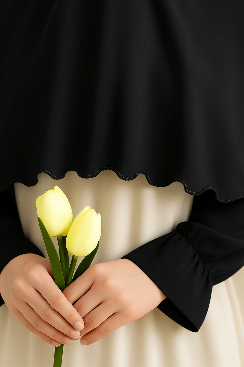 Enba Premium Jersey Sandy Şal - 75x190 Cm Siyah