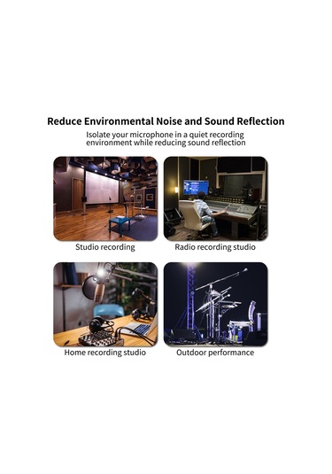 Lemestar Mikrofon Gürültü Engelleme Kalkanı - A Tipi Sponge Ses Koruyucu Kılıf, Kayıt/canlı Yayın/sanat İçin Gürültü Azaltıcı, Gürültü Engelleme Ve Echo Önleyici Fonksiyonlu Koruyucu