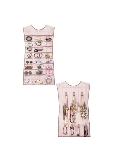 Buffer Elbise Şeklinde Takı Düzenleyici İki Taraflı Mücevherler Ve Takılar İçin Takı Organizer Çok Renkli