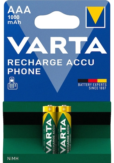 Varta Şarjlı AAA 1000 mAh İnce Pil 2 Adet