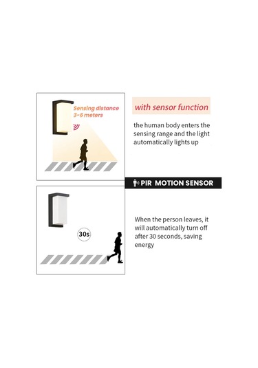 Liangmei Led Dış Duvar Işık Su Geçirmez Ip66 Hareket Sensörü Led Ahşap