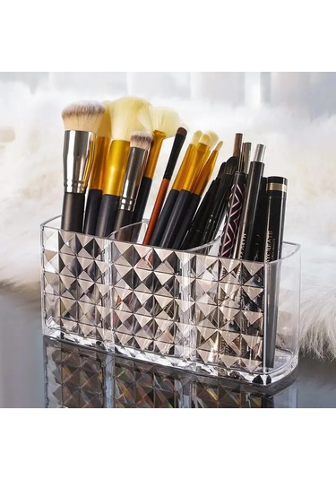 Wholesale11 No.131 Elmas Desenli Ayna Dolap Düzenleyici, Banyo, Şeffaf