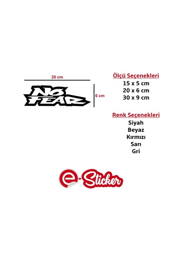 No Fear Oto Sticker Araba Sticker (357397131)