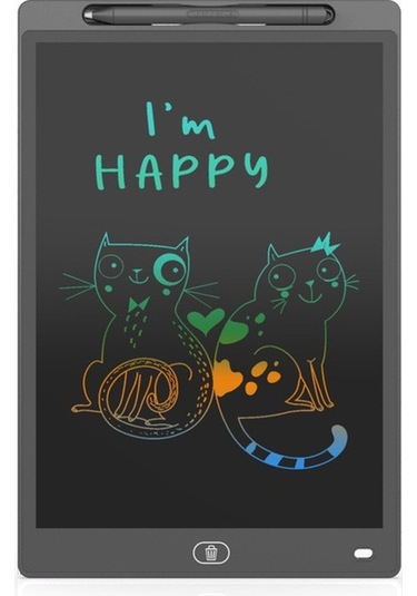 8,5 İnç Lcd Işık Enerjisi Kara Tahta Erken Eğitim Siyah Renkli Ekran Yüksek Parlaklık Yazı Tahtası Siyah
