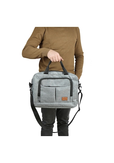 Woys Bags 15.6" Gri Evrak Bilgisayar Notebook Laptop Çantası