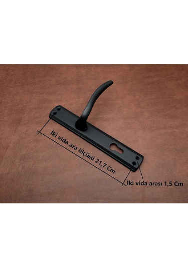 Trim Mat Siyah Lüx Aynalı Çelik Kapı Kolu Sol Basar Tek Yön