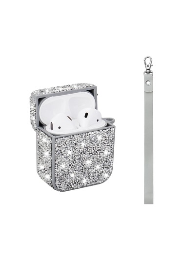 Apple Airpods Zore Airbag 45 Bilek Askı Aparatlı Simli Şeffaf Kılıf Gold