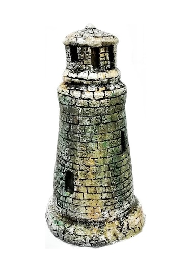Deniz Feneri Akvaryum Dekoru 19 CM Çok Renkli