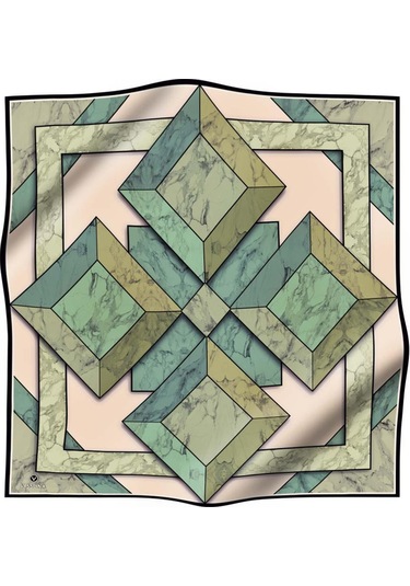 Twill İpek Eşarp Mint Yeşili / Haki  (17548)