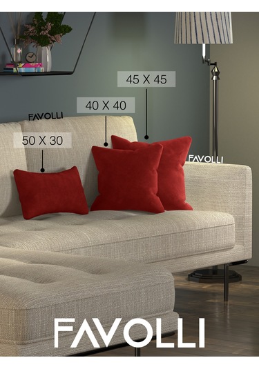 Kadife Dokulu Metalik Kırmızı Kırlent Kılıfı Dream Serisi Punch Için Uygun Gizli Fermuar Metalik Kırmızı