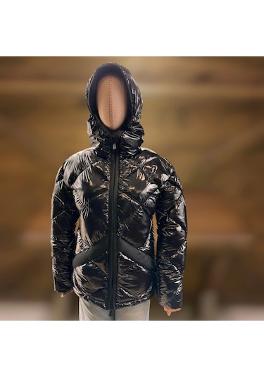 Moncler Siyah Kadın Şişme Mont Siyah