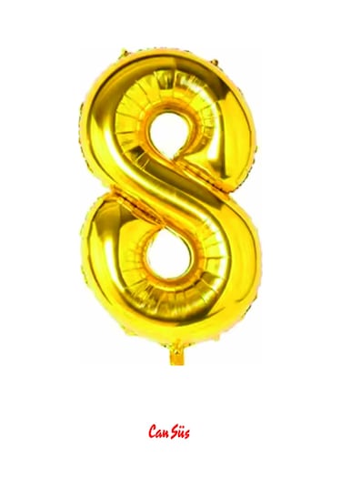 Folyo Rakam Balon Gold 100cm 40inç 8