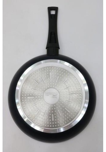 Mehtap Teflon Tava 28 Cm İndüksiyon Tabanlı Lacivert Renk Cam Kapaklı