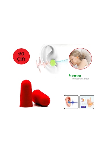 Venoa Vsf200 Gürültü Ses Önleyici Kulak Tıkacı 20 Çift