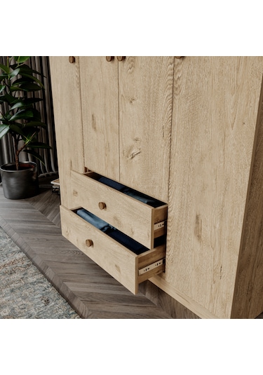 Nova 4 Kapaklı ,2 Çekmeceli Dolap/gardırop %100mdf