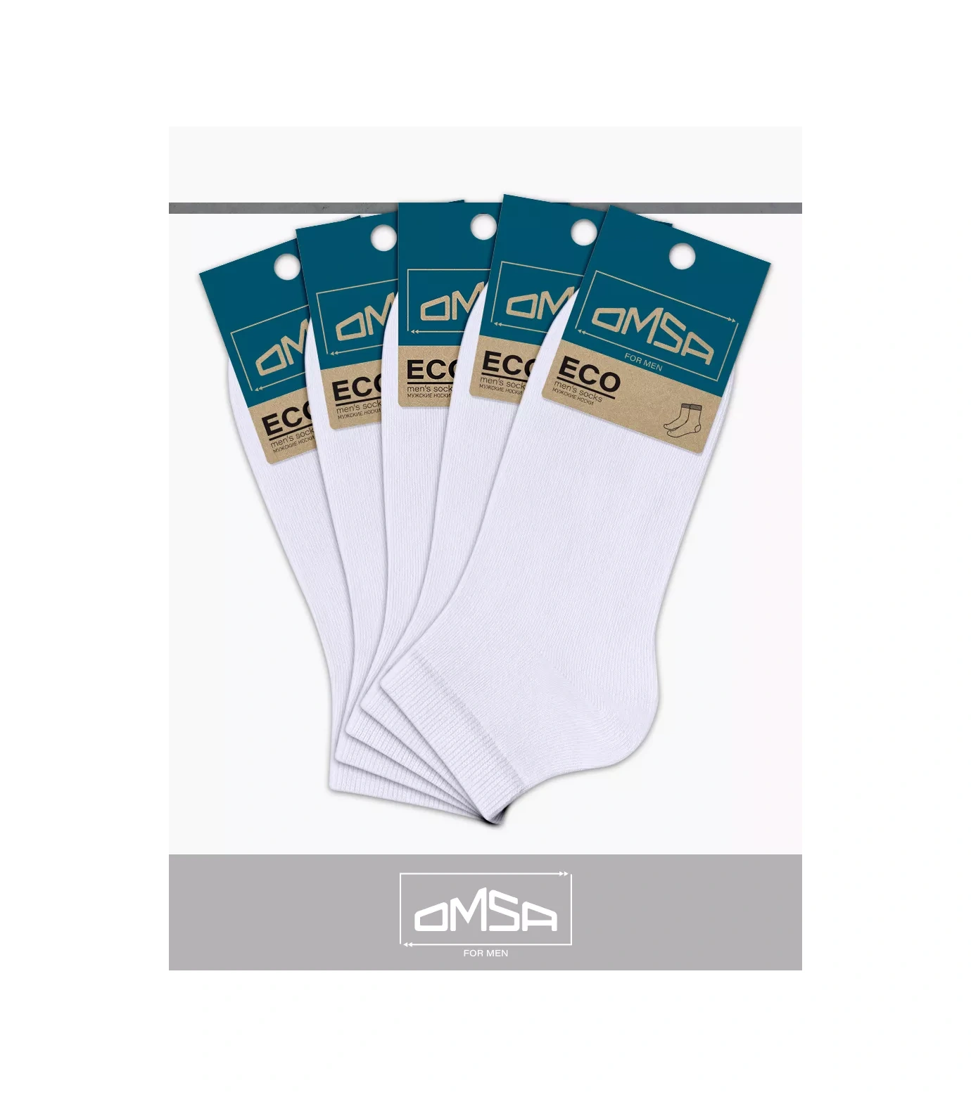 Omsa Pamuklu Kısa Yaz Çorapları 5'li Set 91726293 Beyaz