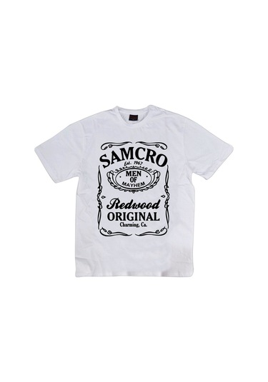 Samcro Baskılı T-shirt Beyaz