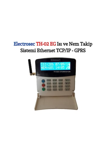 Electrosec Th-02Eg 1 Kanal Isı Ve Nem Takip Sistemi Ethernet Tcp