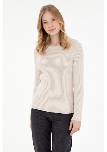 U.s. Polo Assn. Kadın Krem Kazak /triko 50297095-vr071 Krem