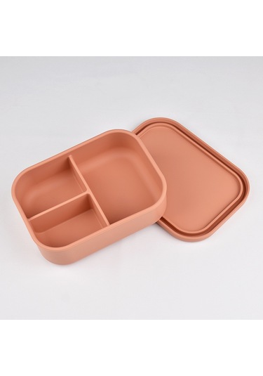 Kare Şeklinde Gıda Sınıfı Silikon Yemek Kutusu A-2 Turuncu