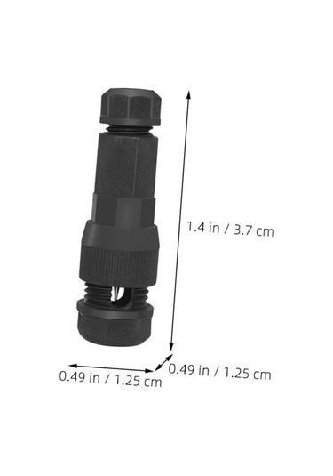 Yaozixa Siyah Nylon Bahçe Işığı Bağlantısı, Dış Mekan Elektrikli Bağlayıcı, Delikli Tap Konnektörü - 1 Adet