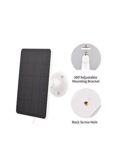 Trendooze Güneş Enerjili 4w 5v Panel, Dış Mekan Kamera Enerji, Montajlı, Su Geçirmez