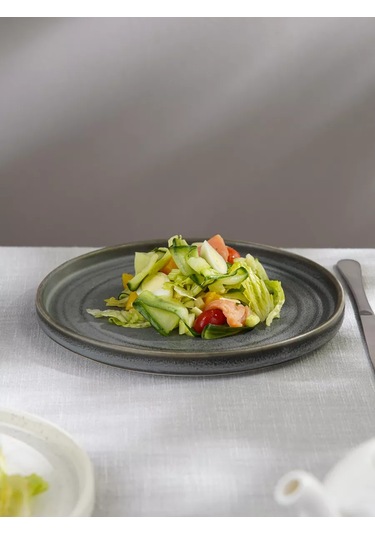 Magistro Urban Porselen Yemek Tabağı Çıkıntılı, Çap: 22,5 Cm 102233714 Gri