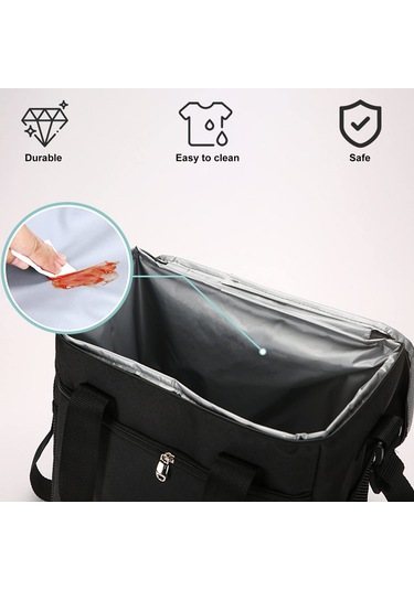 Qianfan Yalıtımlı Soğutucu Çanta, Katlanabilir Soğutucu Çanta, Koyu Mavi