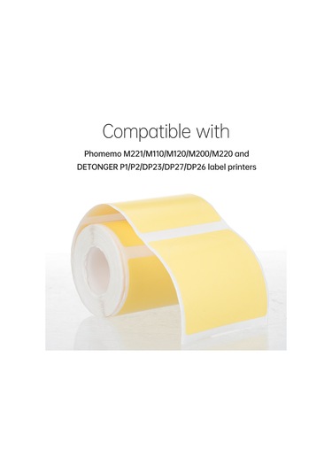 Padalink Pembe 50x50mm 150 Yaprak Termal Etiket Kağıdı - Phomemo M221/m110/m120/m200/m220 Ve Detonger P1/p2/dp23/dp27/dp26 Uyumlu