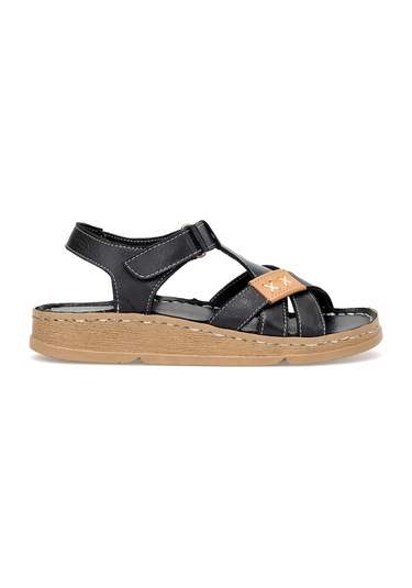 Mammamia D25ys-2440 Kadın Hakiki Deri Düz Sandalet Siyah Siyah