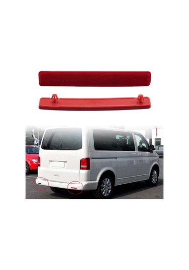Moveevo Vw T5 Transporter Arka Tampon Reflektör Seti Sol+sağ , Kırmızı Lensli, Oem Yerine Takma Parça 7e0945105 7e0945106