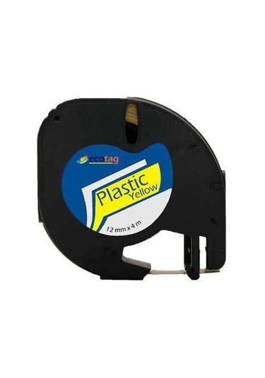 Dymo Letratag Muadil Plastik Etiket Sarı 12MM X 4 Metre
