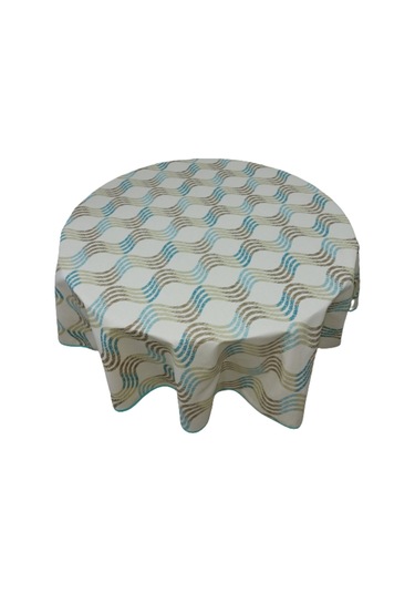 Duck (Sıvı İtici ,Leke Tutmaz) Kumaş,Yuvarlak Yemek Masası Örtüsü (470468645)