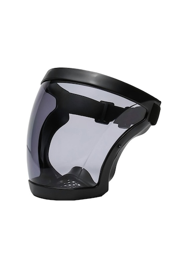 Trendooze Yüz Tam Siyah Sıçrama Şeffaf Önleyici Önleyici Kapağı Kalkanı Güvenlik Gri Buğu + İl