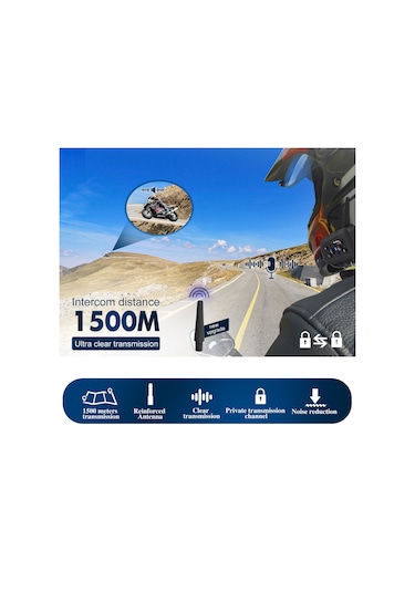 Houtonsen/teleheerv6plus Motosiklet Kaskı Bluetooth Kulaklık