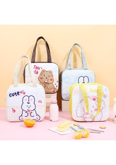 Öğle Yemeği Çantası Deforme Olmayan Su Geçirmez Taşıması Kolay Plaj Pikniği Yalıtımlı Çanta İş İçin Çok Renkli