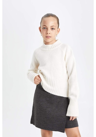 DeFacto Kız Çocuk Antrasit Basic Düz Şort Etek A7172A824WNAR84 Antrasit