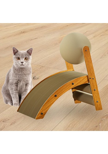 Suntek R Şekilli Kedi Tırmığı Top Oyuncaklı Tırmalama 50x25x50cm