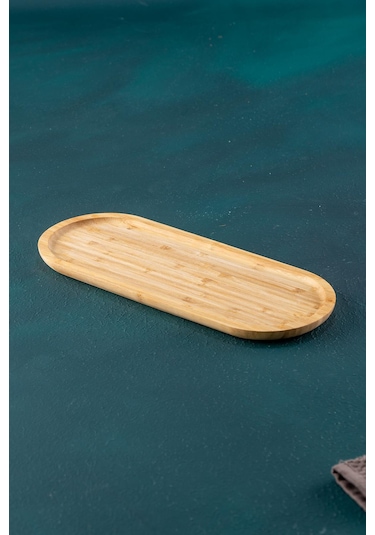 Bambu Oval Sunum Tabak - 33 Cm