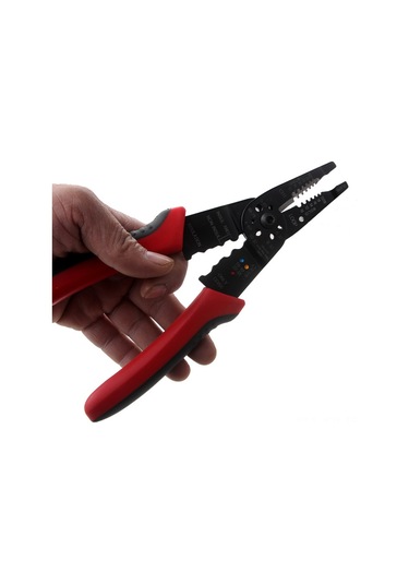 Youmex 50 Çelik 8" Çift Renkli Otomatik Kablolu Parçacık Açıcı Ve Terminal Presleyen Elektrikçi Ev Gereci Multifonksiyonel Takım Çok Renkli