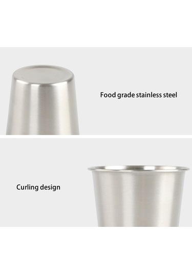 Dancemonkey Aotu 2 Adet 304 Paslanmaz Çelik Kamp Bardağı, Bpa İçermeyen Kahve Kupa, Piknik İçin Kullanışlı Altın